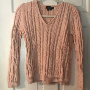 Size Small light pink Cable Knit Lauren Sweater